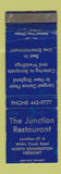 Matchbook Cover - Junction Restaurant North Bennington VT WORN