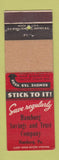Matchbook Cover - Hamburg Savings and Trust PA WEAR