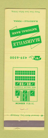 Matchbook Cover - Blairsville National Bank Blairsville PA
