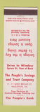 Matchbook Cover - People's Savings and Trust Hazleton PA bank