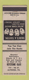 Matchbook Cover - Keystone Kafe Altoona PA