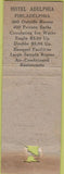 Matchbook Cover - Hotel Adelphia Philadelphia PA WORN