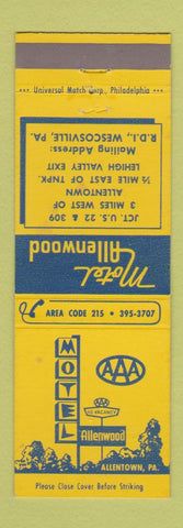 Matchbook Cover - Motel Allenwood Allentown PA
