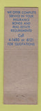 Matchbook Cover - Tom Evans Insurance Scranton PA WORN