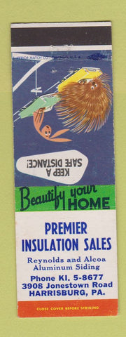 Matchbook Cover - Premier Insulation Sales Harrisburg PA