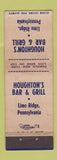 Matchbook Cover - Houghton's Bar Grill Lime Ridge PA Lion Beer WEAR