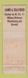 Matchbook Cover - Houghton's Bar Grill Lime Ridge PA Lion Beer WEAR