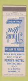 Matchbook Cover - Pepin's Motel Newport VT