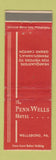 Matchbook Cover - Penn Wells Hotel Wellsboro PA WEAR