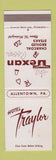 Matchbook Cover - Hotel Traylor Allentown PA WEAR