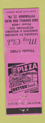Matchbook Cover - May Club Pittsburgh PA