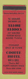 Matchbook Cover - Cooper Hotel Scranton PA