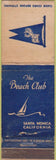Matchbook Cover - The Beach Club Santa Monica CA WEAR