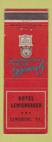 Matchbook Cover - Hotel Lewisburger Lewisburg PA Grenoble