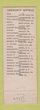 Matchbook Cover - Hotel Lewisburger Lewisburg PA Grenoble
