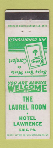 Matchbook Cover - Laurel Room Hotel Lawrence Erie PA