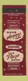 Matchbook Cover - New Plaza Hotel Harrisburg PA