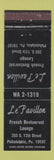 Matchbook Cover - Le Pavillon French Restaurant Philadelphia PA