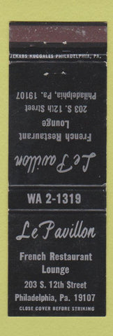 Matchbook Cover - Le Pavillon French Restaurant Philadelphia PA