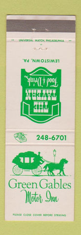 Matchbook Cover - Green Gables Motor Inn Lewistown PA