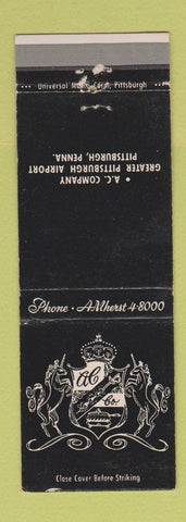 Matchbook Cover - AC Company Pittsburgh PA Airport WEAR