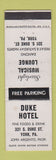 Matchbook Cover - Duke Hotel York PA Starlight Musical Lounge
