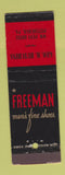 Matchbook Cover - Freeman Men's Shoes Geo Hutchins Pittsburgh PA WEAR