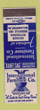 Matchbook Cover International Furniture Chicago Pittsburgh Williamsport PA WEAR