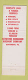 Matchbook Cover - General Finance Sunbury PA