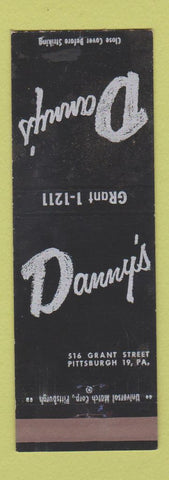 Matchbook Cover - Danny's Pittsburgh PA WEAR