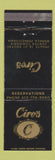 Matchbook Cover - Ciro's Monaca PA