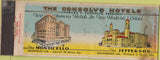 Matchbook Cover - Consolvo Hotels Richmond Norfolk VA WORN