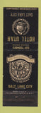 Matchbook Cover - Hotel Utah Salt Lake City UT