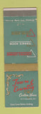 Matchbook Cover - Town and Country Carlton House Pittsburgh PA