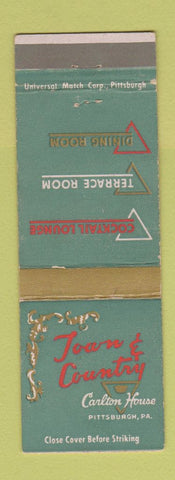 Matchbook Cover - Town and Country Carlton House Pittsburgh PA