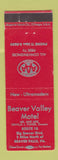 Matchbook Cover - Beaver Valley Motel Beaver Falls PA