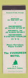 Matchbook Cover - Evergreen Motel Carlisle PA
