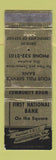 Matchbook Cover - First National Bank Shippensburg PA WEAR