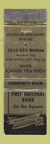 Matchbook Cover - First National Bank Shippensburg PA WEAR