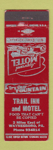 Matchbook Cover - Trail Inn Motel Waynesboro PA WEAR