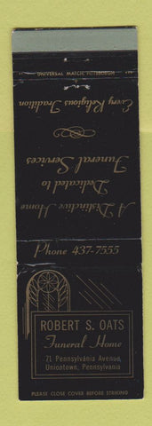 Matchbook Cover - Robert Oats Funeral Home Uniontown PA WEAR