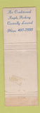 Matchbook Cover - Robert Oats Funeral Home Uniontown PA WEAR