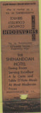 Matchbook Cover - Shenandoah Hotel Martinsburg WV WORN