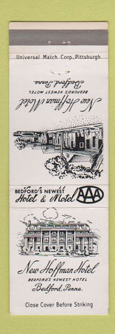 Matchbook Cover - New Hoffman Hotel Bedford PA
