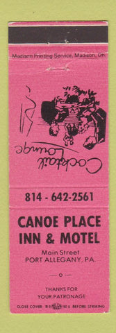 Matchbook Cover - Canoe Place Inn Motel Port Allegany PA