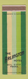 Matchbook Cover - Arlington Hotel Oil City PA