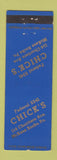 Matchbook Cover - Chick's McKees Rocks PA