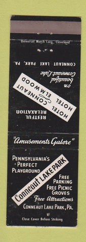 Matchbook Cover - Hotel Conneaut Elmwood Conneaut Lake Park PA WEAR
