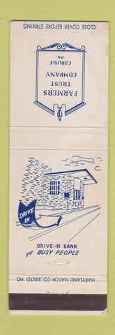 Matchbook Cover - Farmers Trust Company Carlisle PA