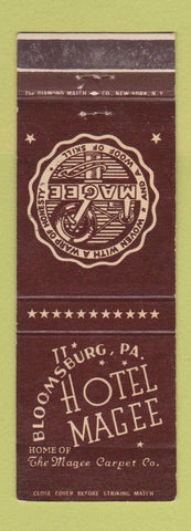 Matchbook Cover - Hotel Magee Bloomsburg PA WEAR